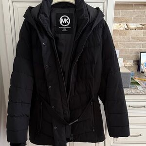 Michael Kors Women's Elegant Black Puffer Coat